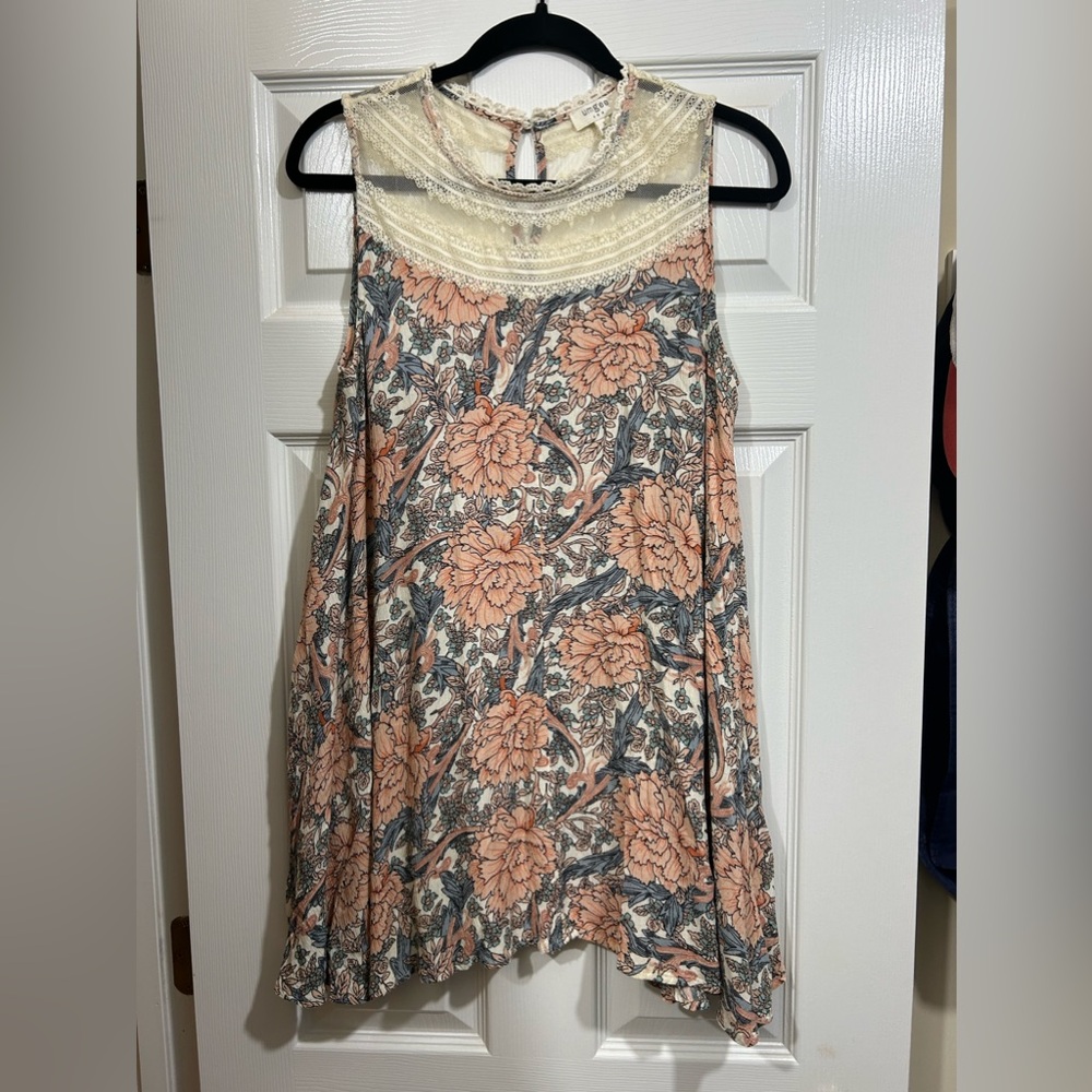 Umgee Womens Size Smsll Dress Sleeveless Floral